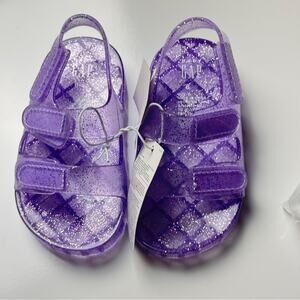 Baby Gap Toddler Sparkle Jelly Sandals Fresh Purple Lavender Sparkle Sz 6